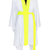 Monochrome - White Kimono (Neon Yellow)