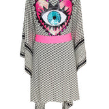 Desert - Tribe Kimono Evil Eye (Neon Pink)