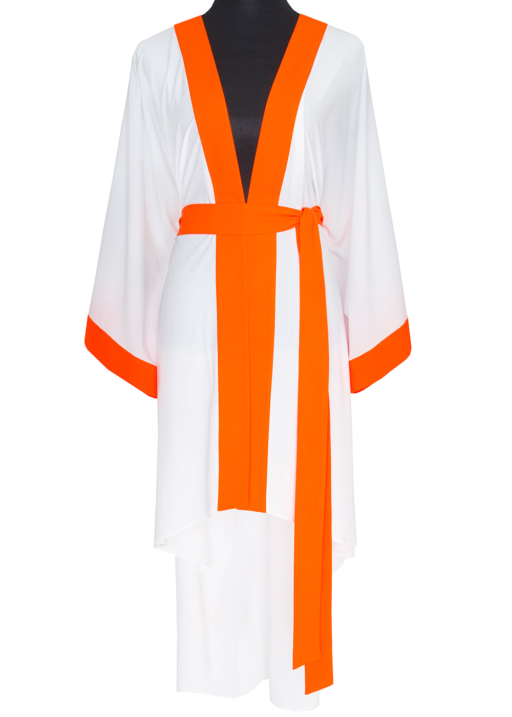 Monochrome - White Kimono (Neon Orange)