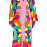 Tribal - Colorful Mayan Kimono (Neon Pink)