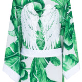 Jungle - Green Palm Kimono Wings (Off-White)