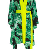 Jungle - Black Palm Kimono (Neon Yellow)