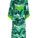 Jungle - Monstera White / Green Kimono (Neon Green)