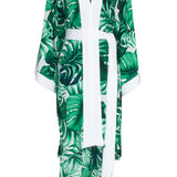 Jungle - Monstera White / Green Kimono (Off-White)