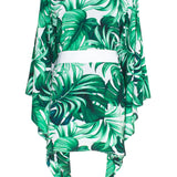 Jungle - Monstera White / Green Kimono (Off-White)