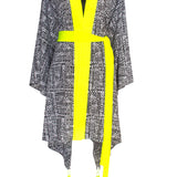 Tribal - Black Mayan Kimono (Neon Yellow)