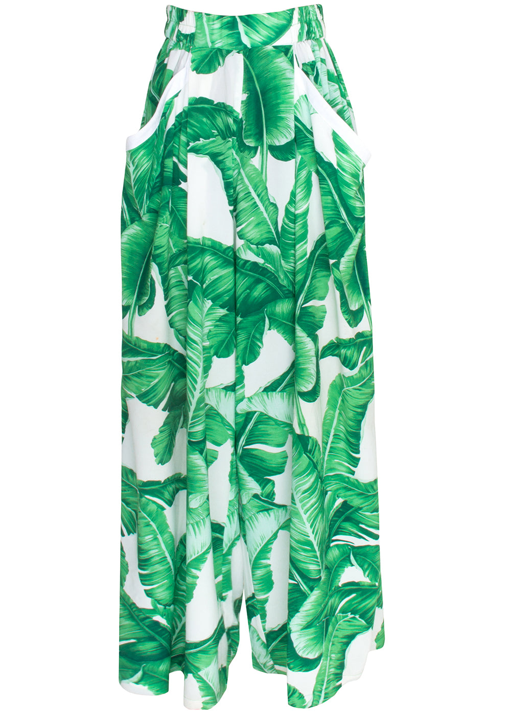 Jungle - Green Palm Pants (Off-White)