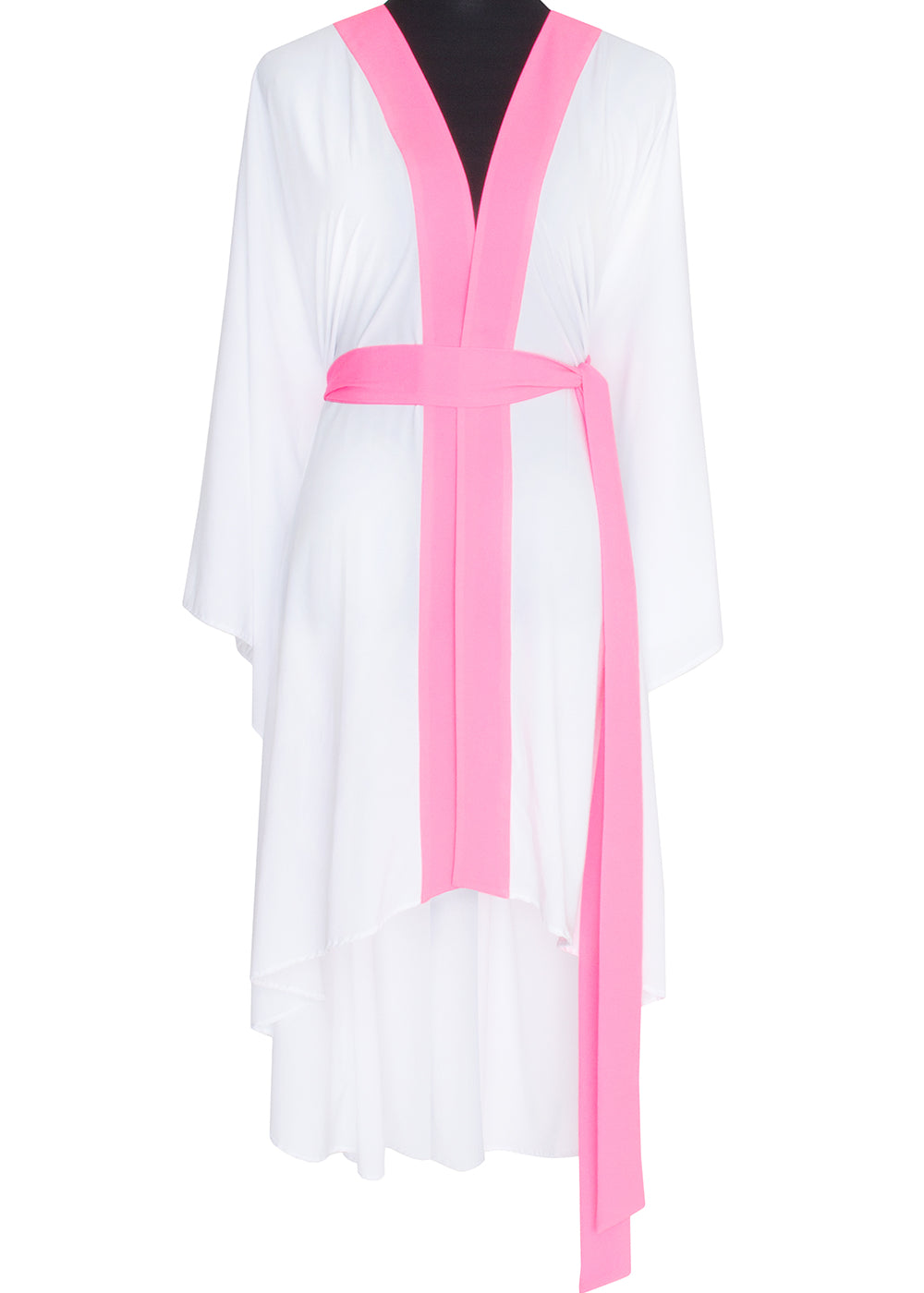 Monochrome - White Kimono Wings (Neon Pink)