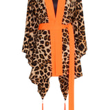 Safari - Orange Leopard Kimono Tiger (Neon Orange)