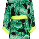 Jungle - Black Palm Kimono (Neon Yellow)