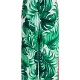 Jungle - Monstera White / Green Pants (Neon Coral)