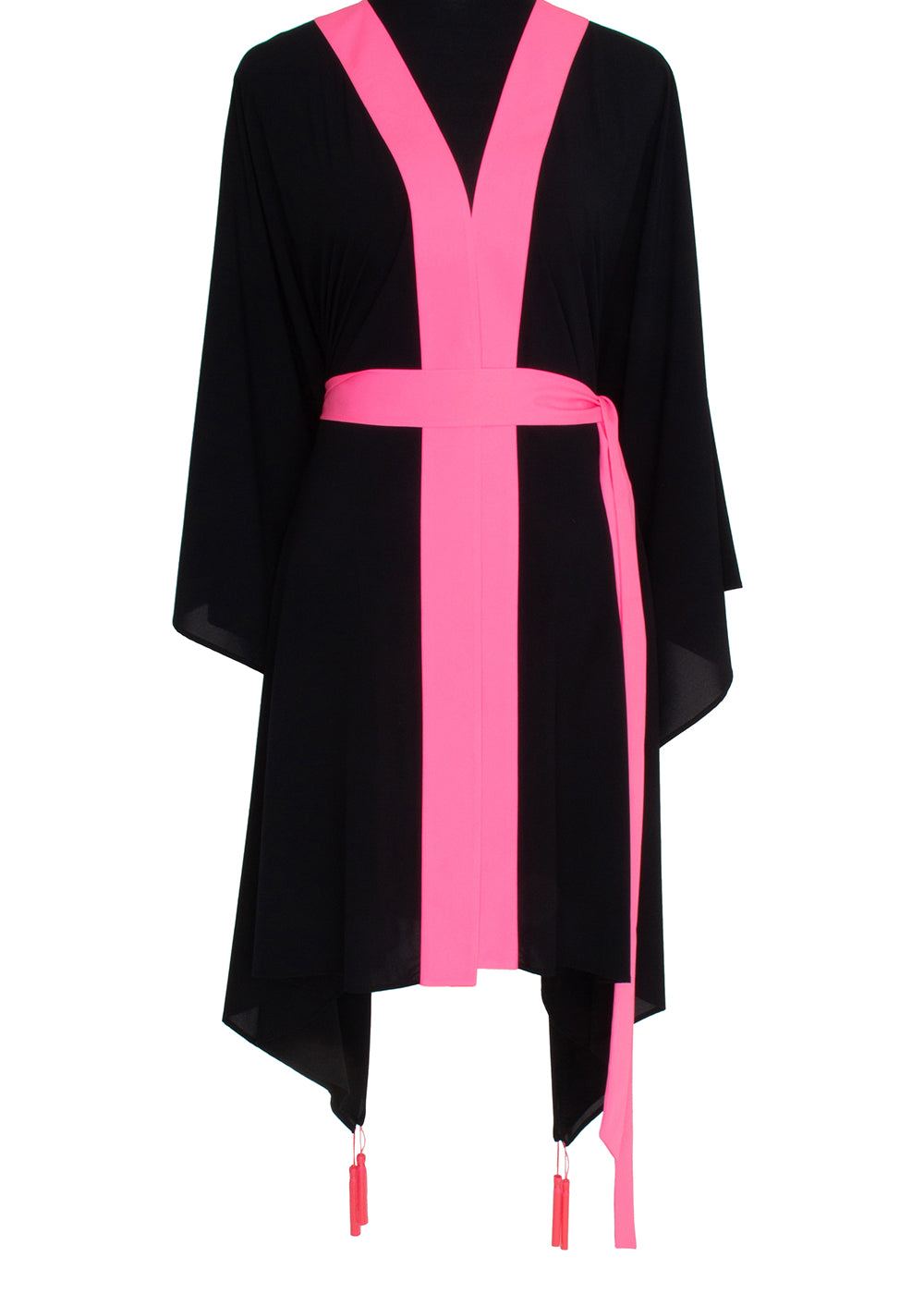 Monochrome - Black Kimono Wings (Neon Pink)