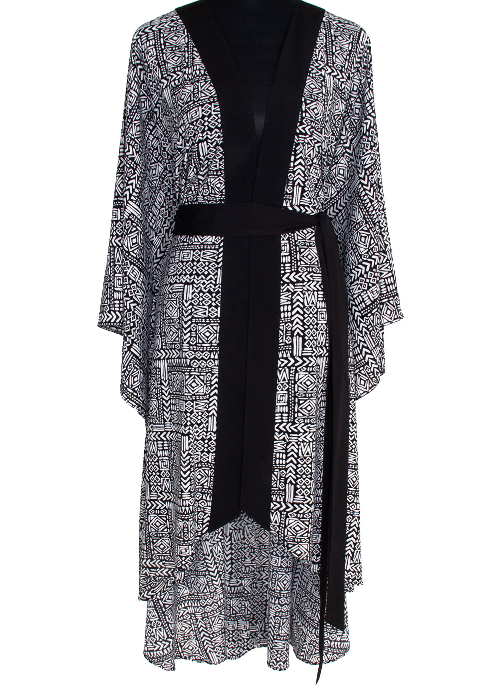 Tribal - Black Mayan Kimono (Black)