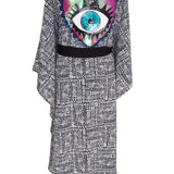 Tribal - Black Mayan Kimono Evil Eye (Black)