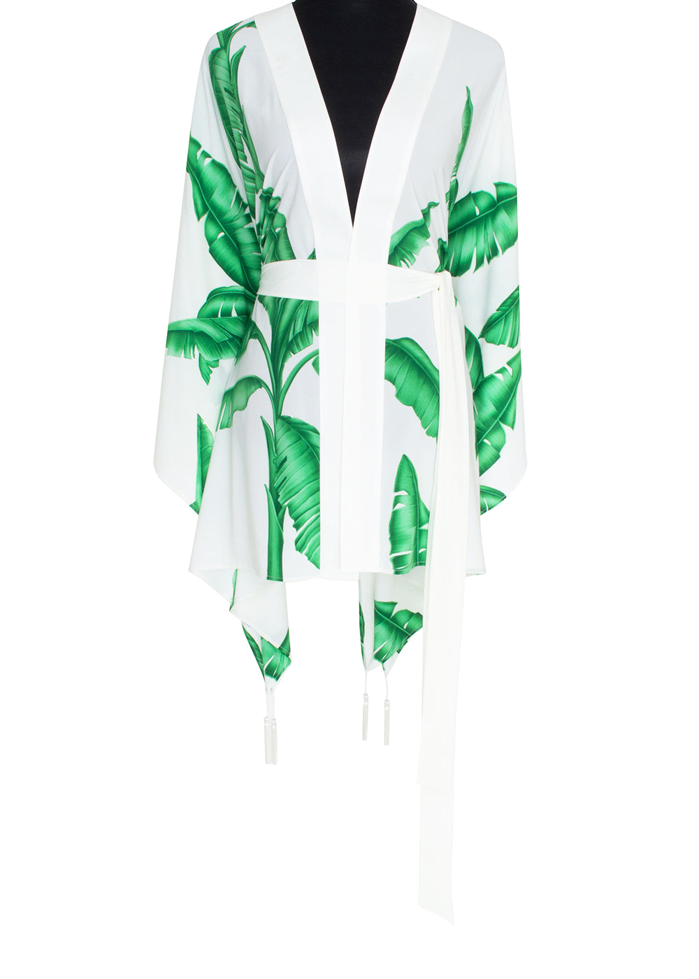 Jungle - White Palm Kimono (Off-White)