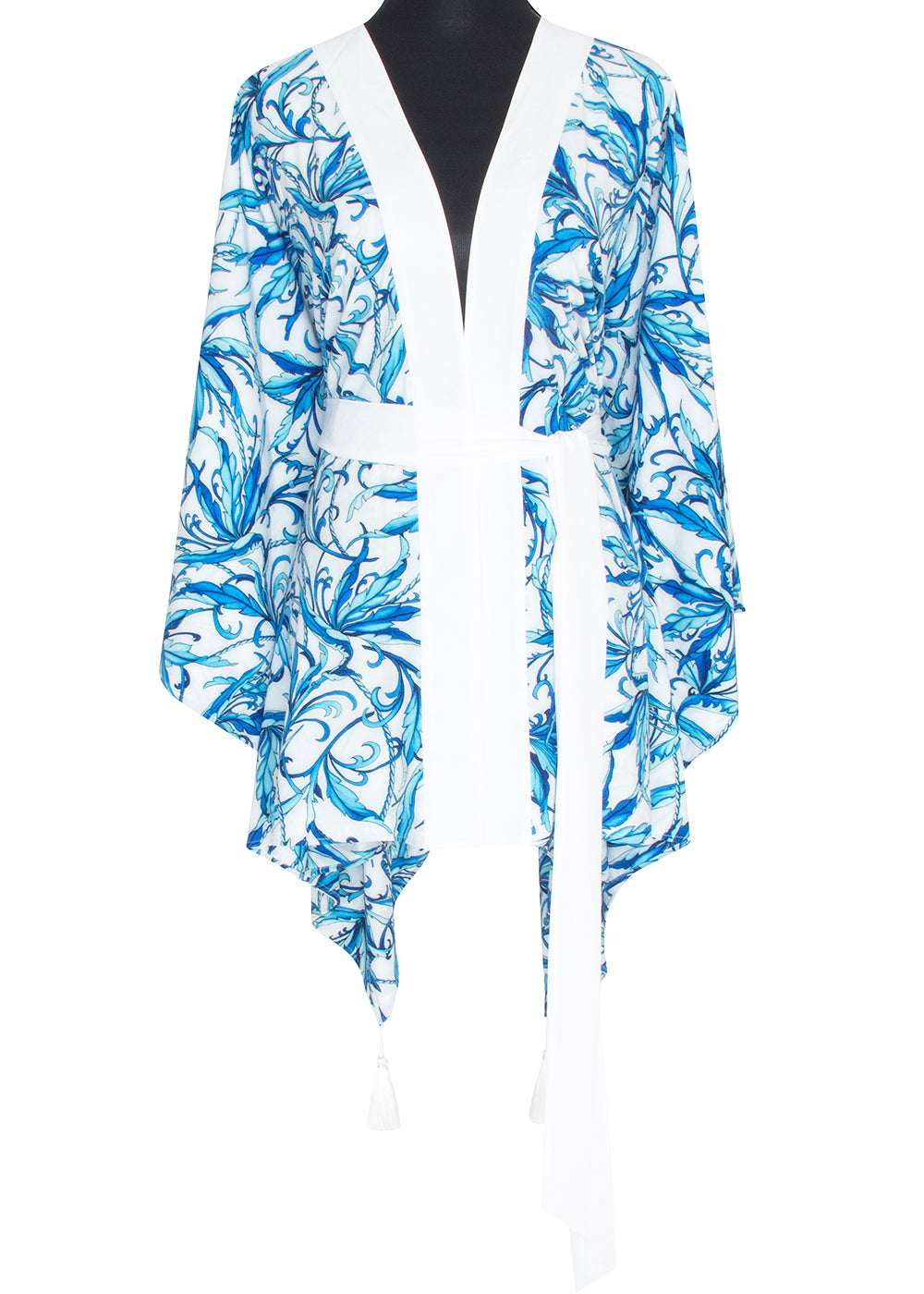 Tropics - Royal Blue Kimono (Off-White)