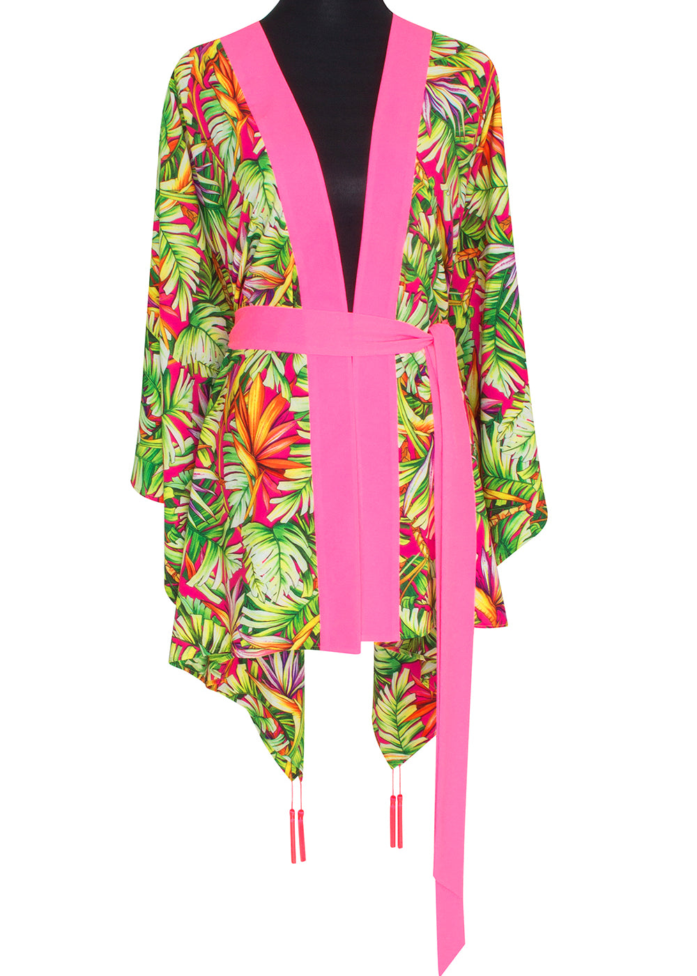 Tropics - Jungle Paradise Kimono (Neon Pink)