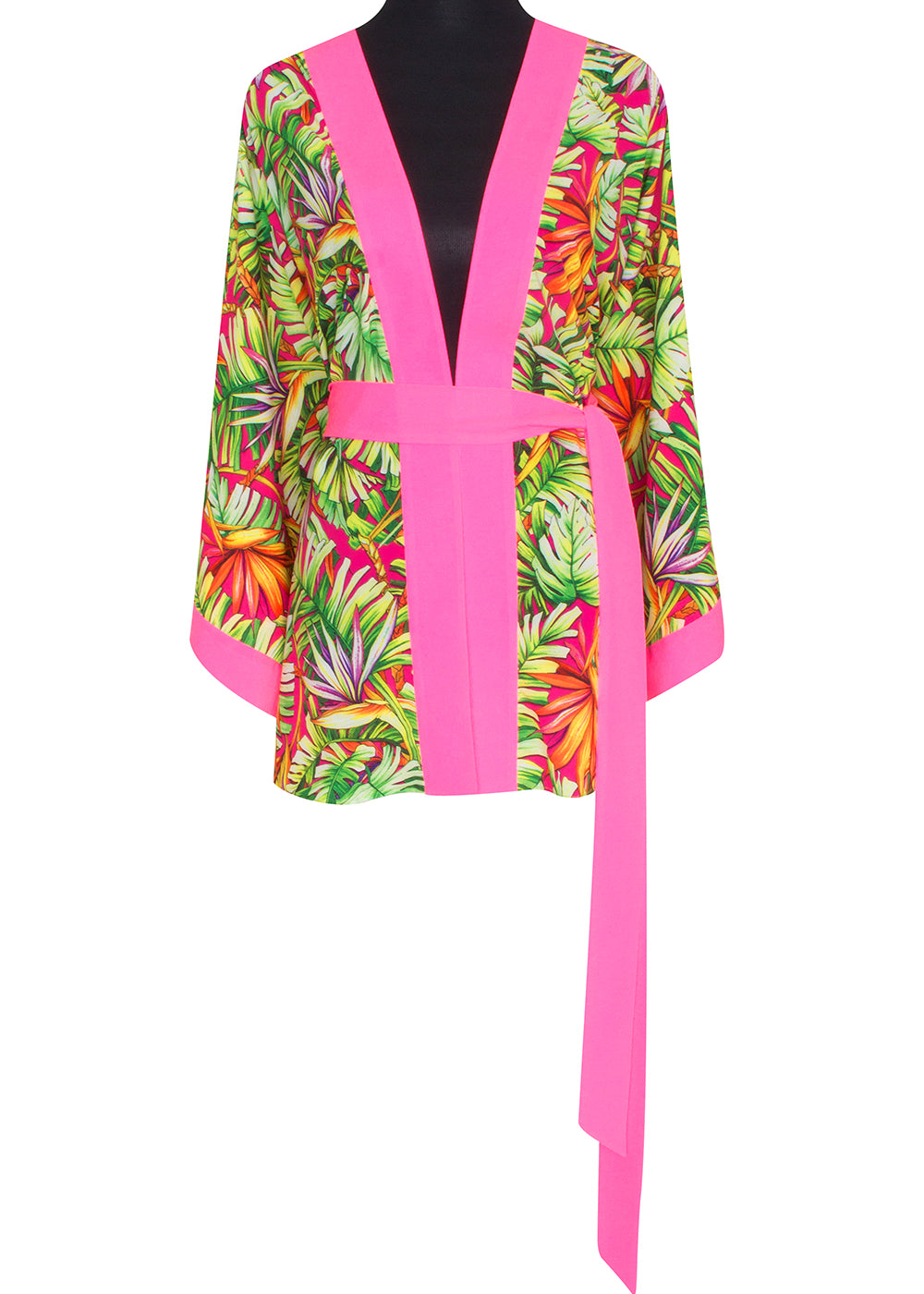 Tropics - Jungle Paradise Kimono (Neon Pink)