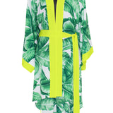 Jungle - Green Palm Kimono (Neon Yellow)