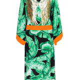 Jungle - Black Palm Kimono Wings (Neon Orange)