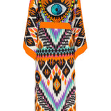 Tribal – Orange Apache Kimono Evil Eye (Neon Orange)