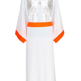 Monochrome - White Kimono Wings (Neon Orange)