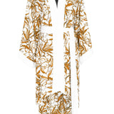 Tropics - Royal Brown Kimono (Off-White)