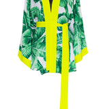 Jungle - Green Palm Kimono (Neon Yellow)