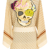 Desert - Sand Kimono Skull (Beige)