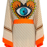 Desert - Sand Kimono Evil Eye (Neon Orange)