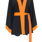 Monochrome - Black Kimono (Neon Orange)