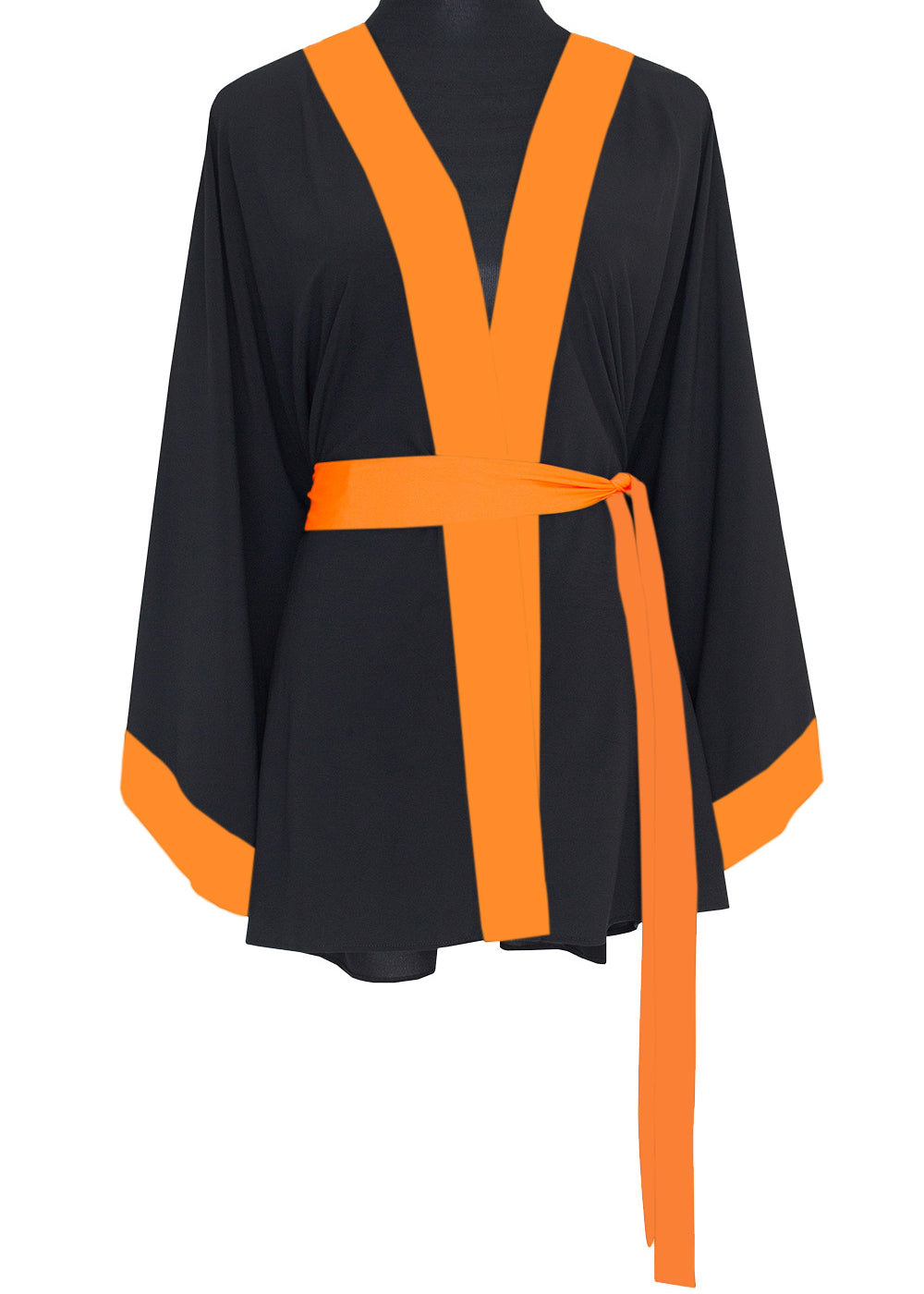 Monochrome - Black Kimono Wings (Neon Orange)