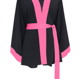 Monochrome - Black Kimono (Neon Pink)