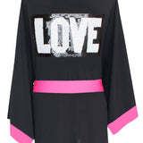 Monochrome - Black Kimono Love (Neon Pink)