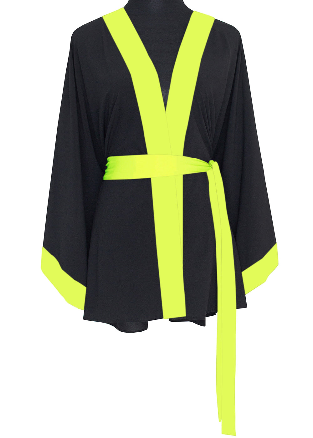 Monochrome - Black Kimono (Neon Yellow)