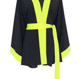 Monochrome - Black Kimono (Neon Yellow)