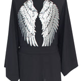 Monochrome - Black Kimono Wings (Black)