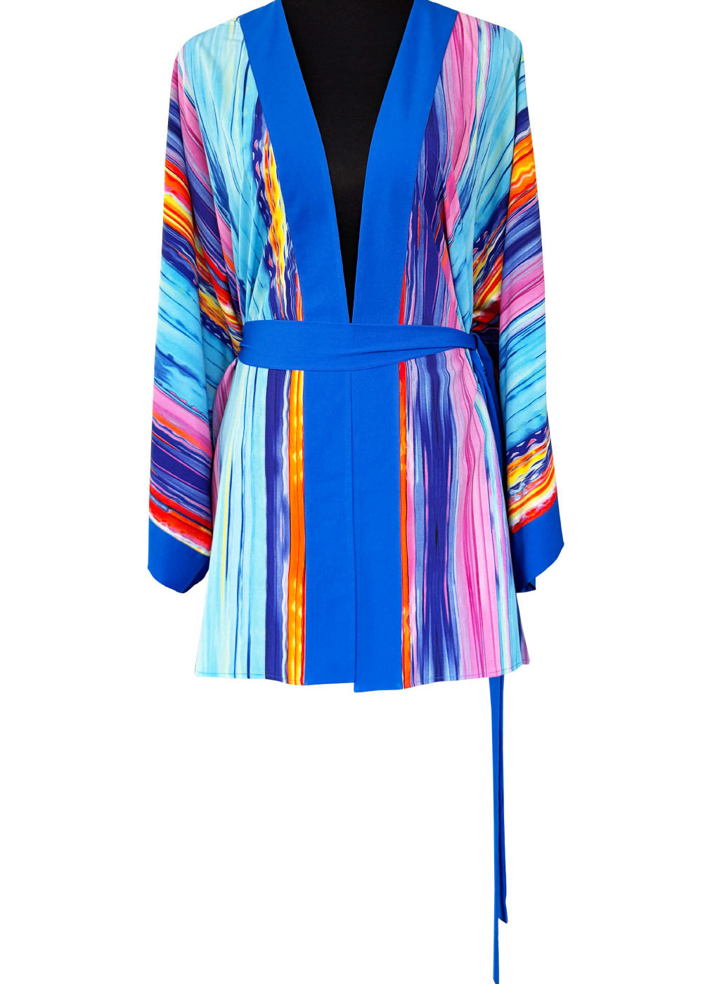 Tribal - Waterfall Kimono (Royal Blue)