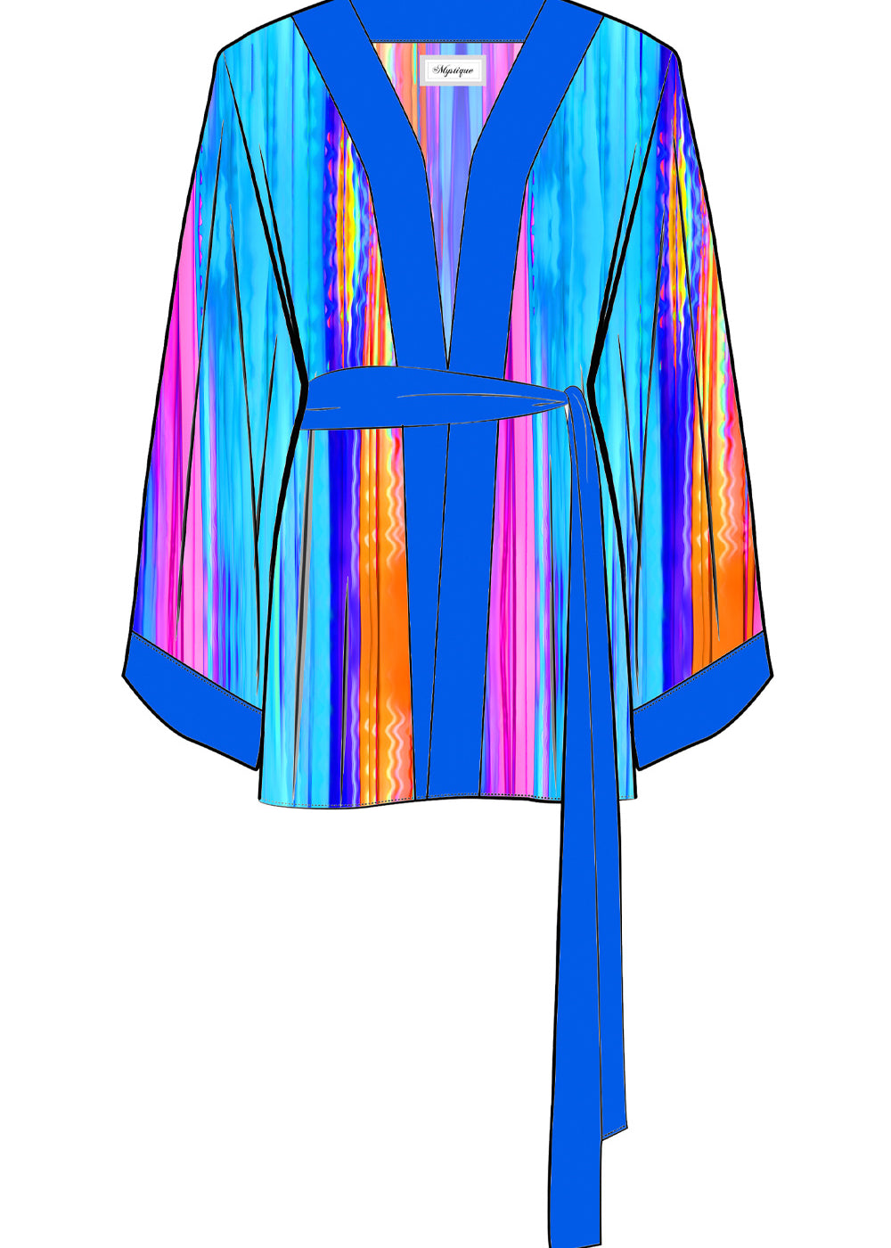 Tribal - Waterfall Kimono (Royal Blue)