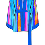 Tribal - Waterfall Kimono (Royal Blue)