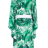 Jungle - Monstera White / Green Kimono (Off-White)