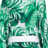 Jungle - Monstera White / Green Kimono (Off-White)