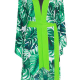 Jungle - Monstera White / Green Kimono (Neon Green)