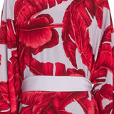 Jungle - Red / Grey Palm Kimono (Grey)