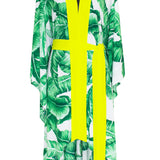 Jungle - Green Palm Kimono (Neon Yellow)