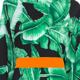 Jungle - Black Palm Kimono (Neon Orange)