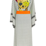 Desert - Tribe Kimono Skull (Neon Orange)