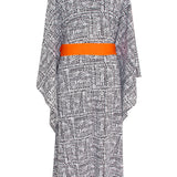 Tribal - Black Mayan Kimono (Neon Orange)