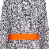 Tribal - Black Mayan Kimono (Neon Orange)