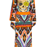 Tribal – Orange Apache Kimono Skull (Neon Orange)